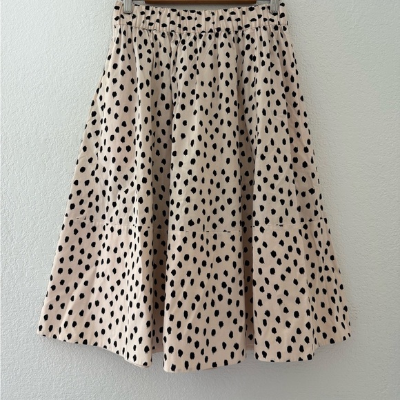 Kate Spade Leopard Dot Pleated Circle Skirt Size 9 - Picture 2 of 11